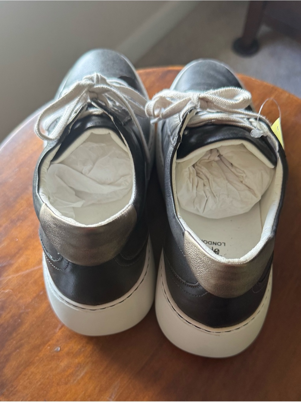 Fly London womans Black Sneakers with White Platform - Picture 3 of 4